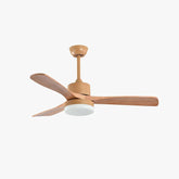 Modern LED Wooden Ceiling Fan Light for Dining Room